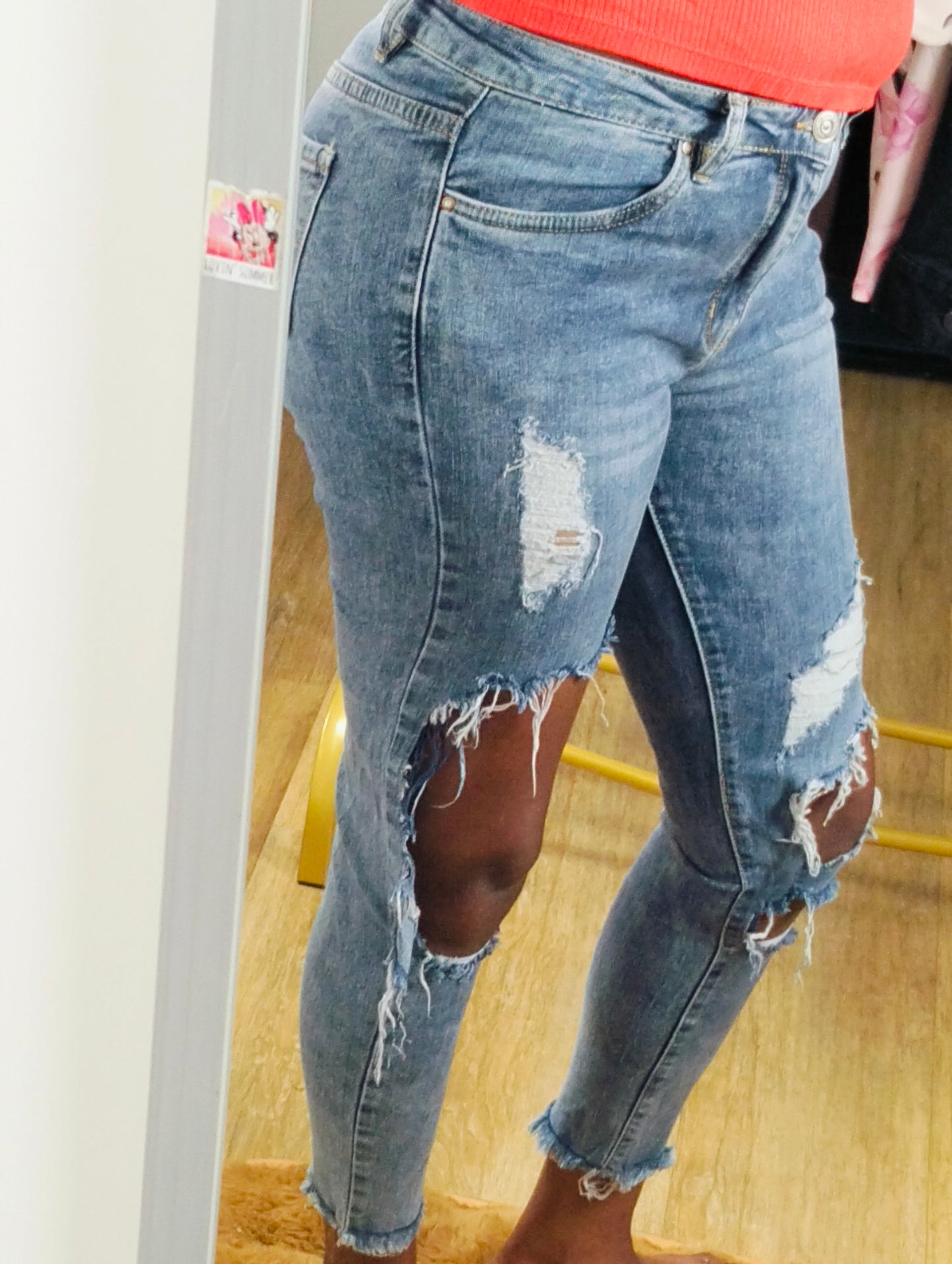 Jean skinny troué