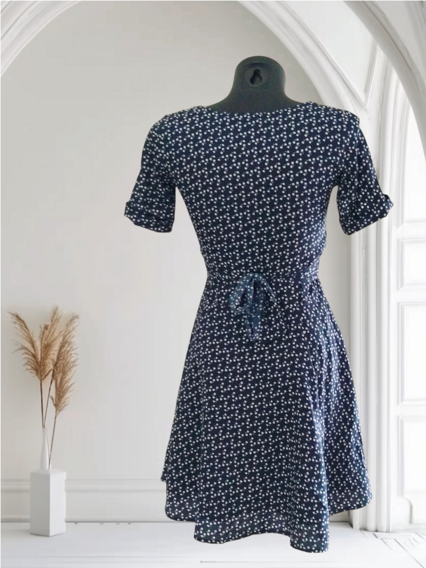 Robe imprimée bleu marine