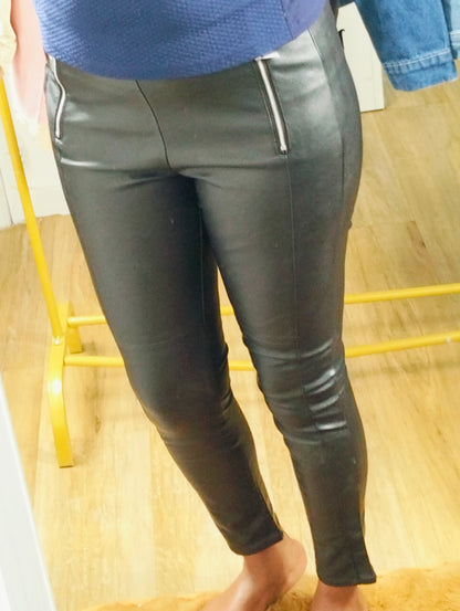 Faux leather pants