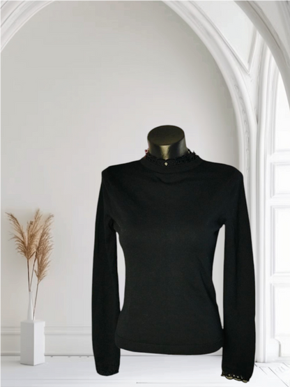 Black long-sleeved top