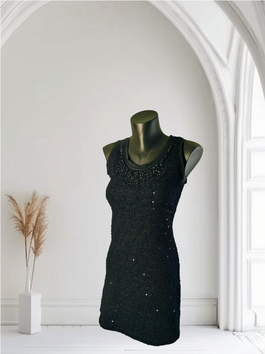 Elegant black evening dress