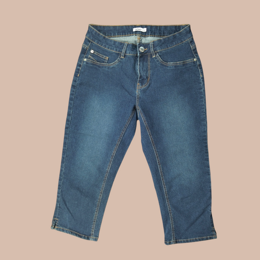 Jean pantacourt denim/ femme